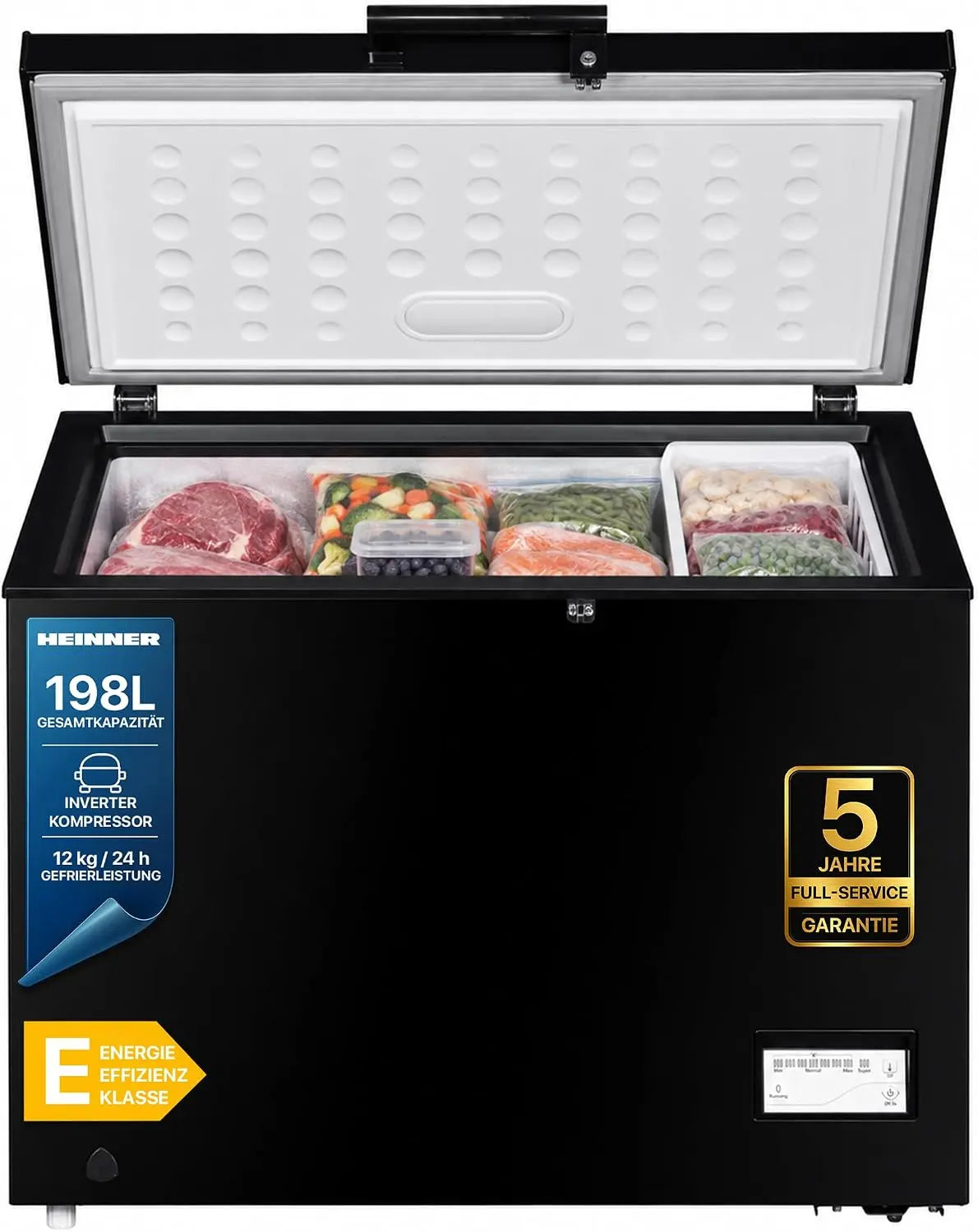 Gefrierschrank 198L Schwarz für Haushalt und Alltag