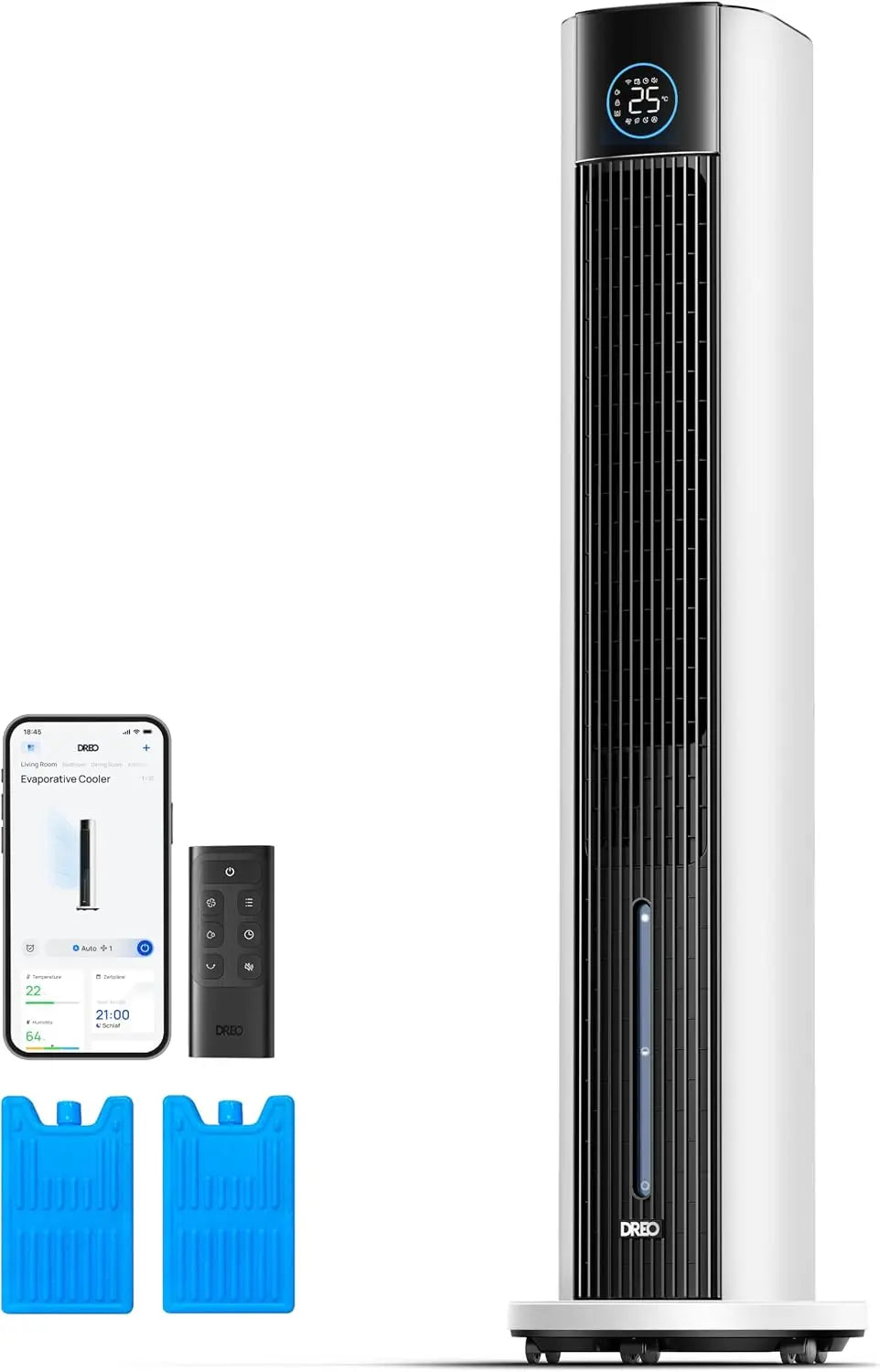 DREO Ventilator mit Timer Weiß