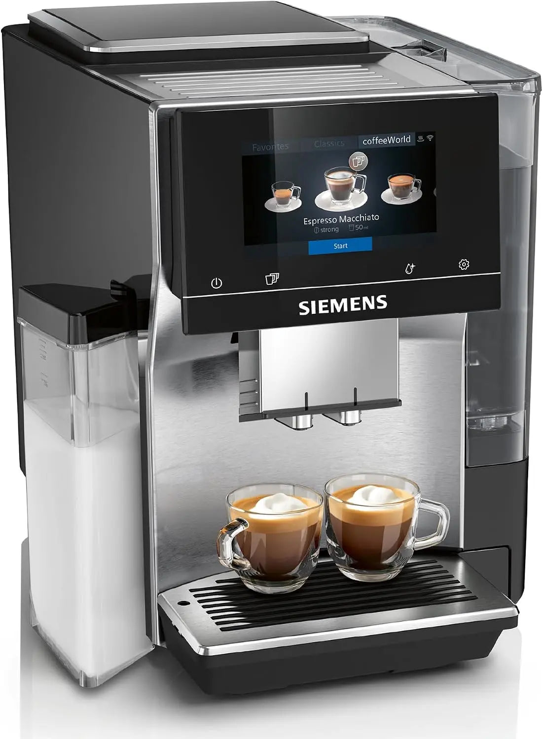 Siemens Kaffeemaschine EQ700 mit Display und Edelstahl Schwarz