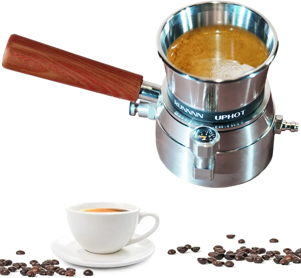 Kaffeemaschine mit Edelstahl Silber