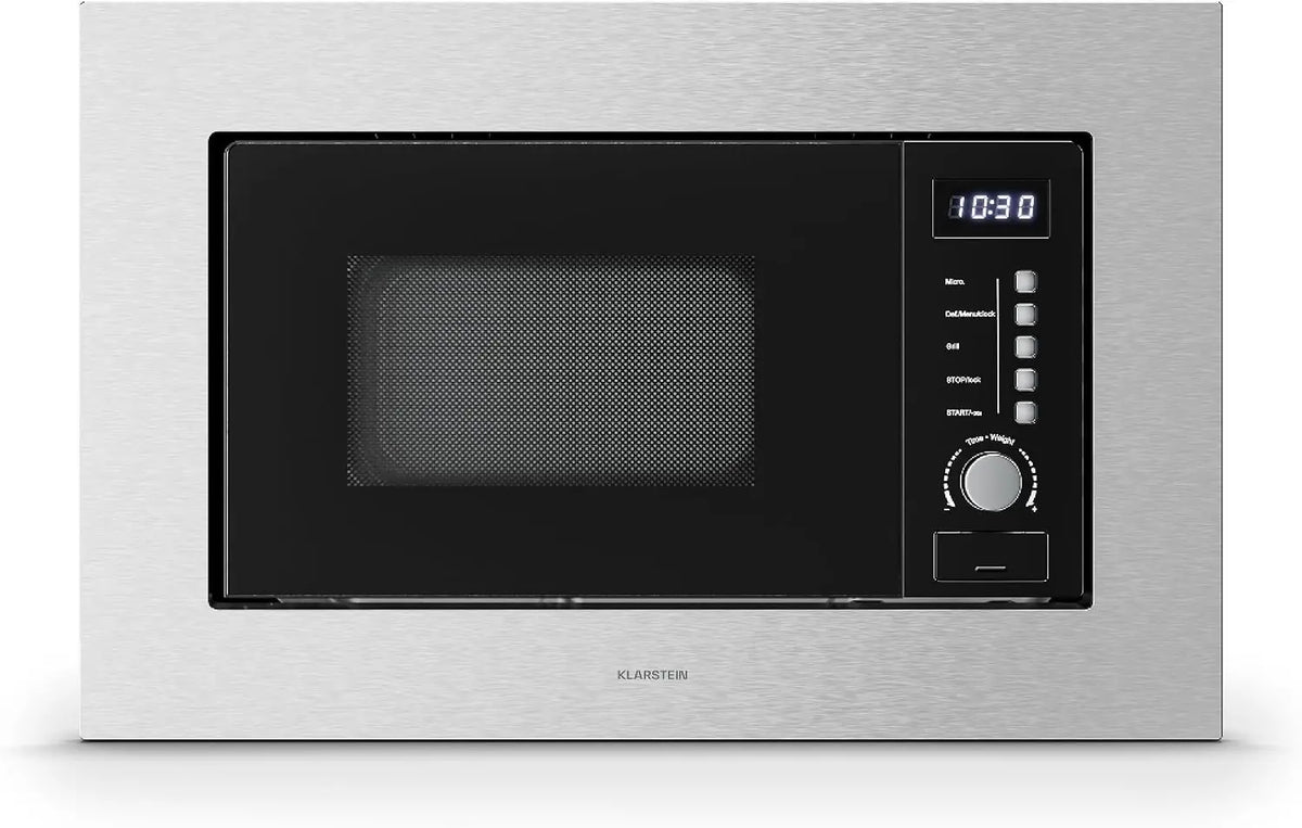 Mikrowelle 700W 20L 60 cm mit Edelstahl Silber