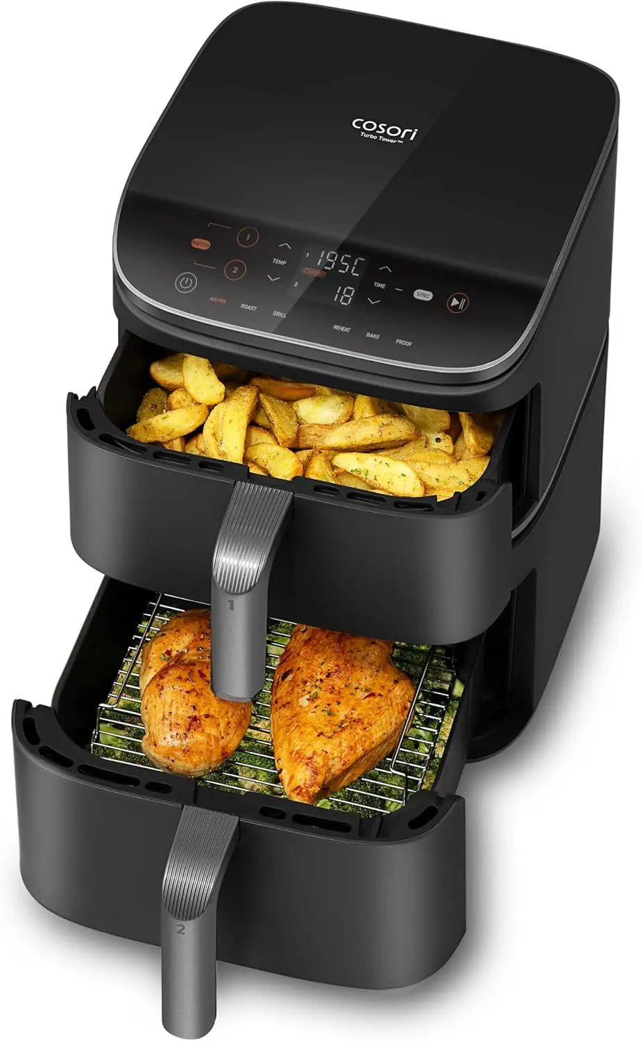 Heißluftfritteuse 10,8L für Haushalt und Alltag