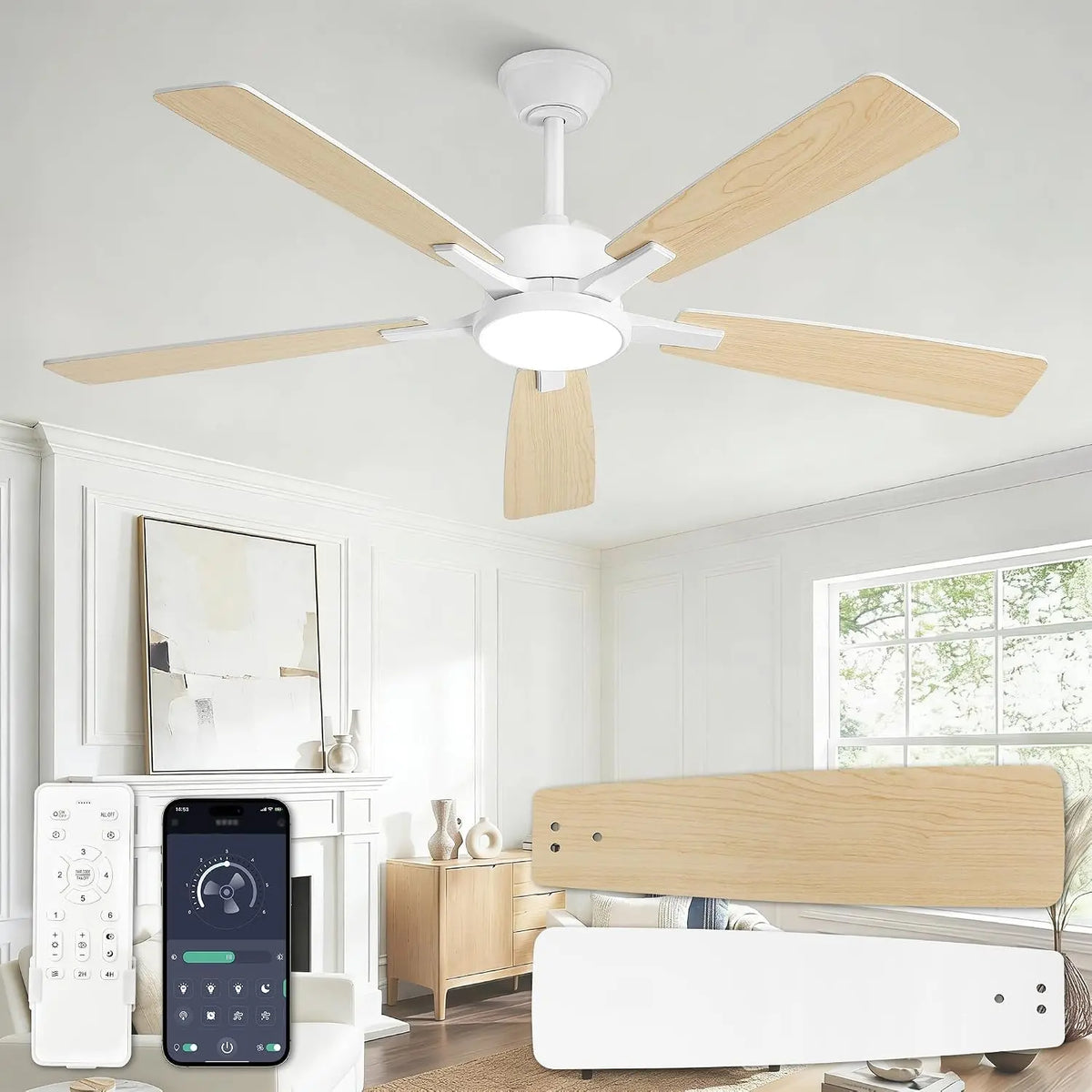 Ventilator 132 cm mit Fernbedienung