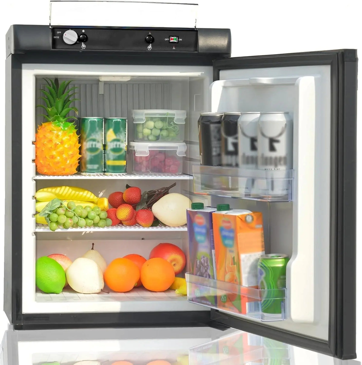 Kühlschrank 12 V 60L Schwarz für Haushalt und Alltag