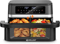 WELLENT Heißluftfritteuse 2950W 12L mit zwei Garzonen