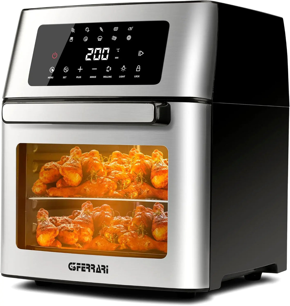 Heißluftfritteuse G10182 1700 W 15L mit Display Schwarz