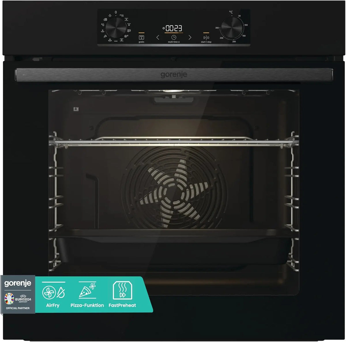 Gorenje Einbau-Herd-Set E02B 77 Liter Schwarz
