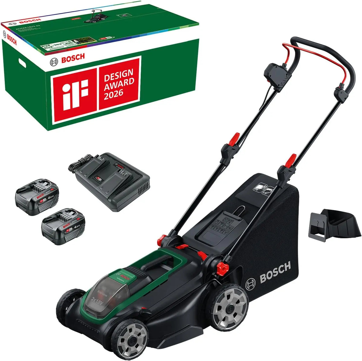 Bosch Rasenmäher ROTAK18V2 18 V 50 l 43 cm mit Akku und Ladegerät