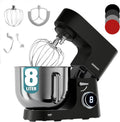Küchenmaschine 2500W 8L mit Edelstahl Schwarz