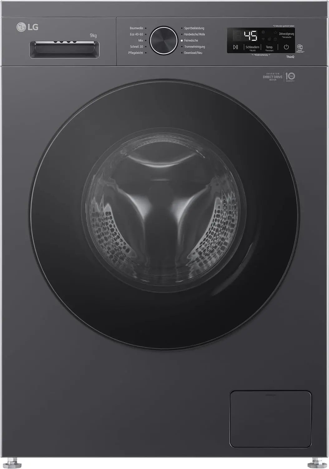 LG Waschmaschine Schwarz für Haushalt und Alltag