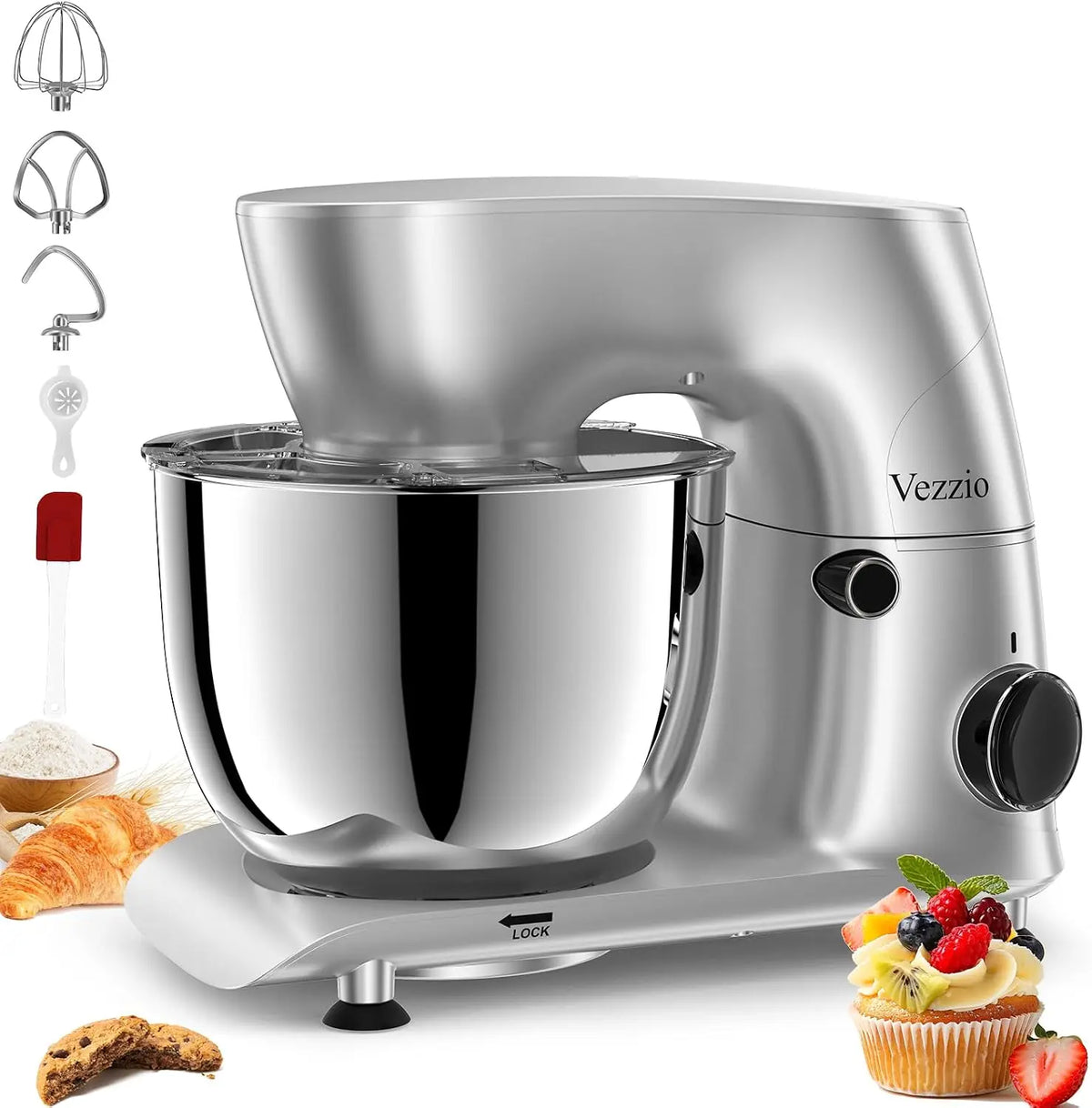 Küchenmaschine 5.5L für Haushalt und Alltag