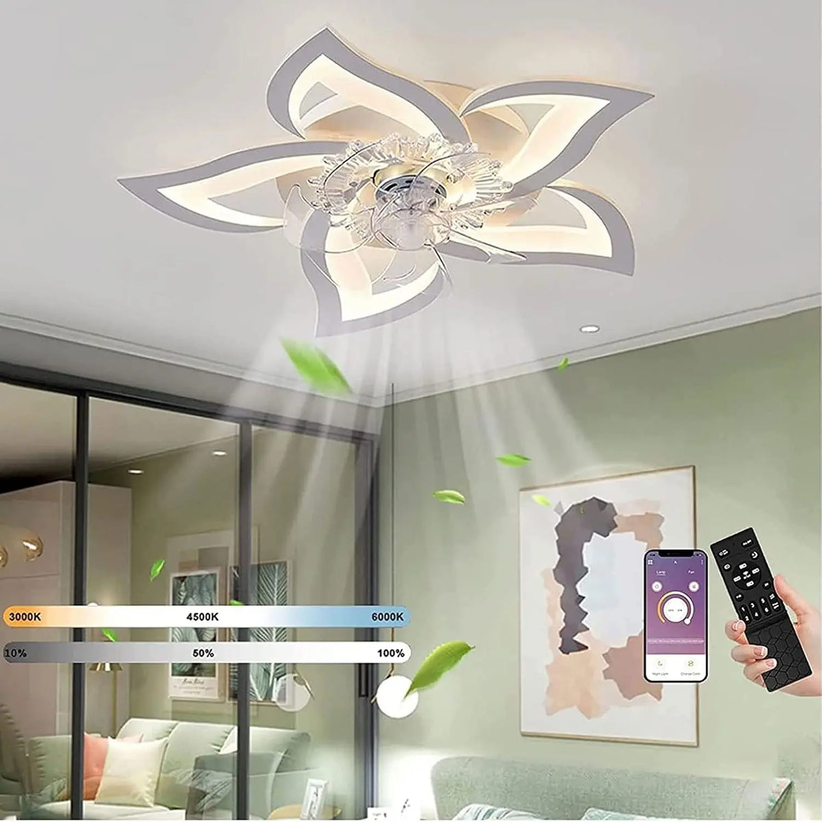 Ventilator 50W 69cm mit Fernbedienung