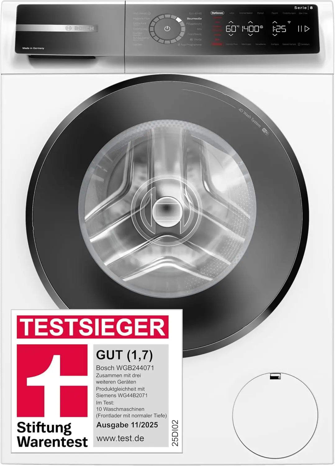 Bosch Waschmaschine WGB244071 für Haushalt und Alltag