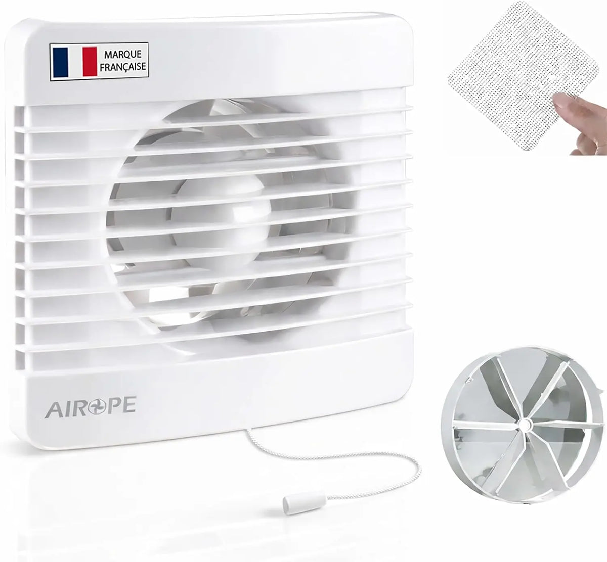 Ventilator 150 mm Weiß für Haushalt und Alltag
