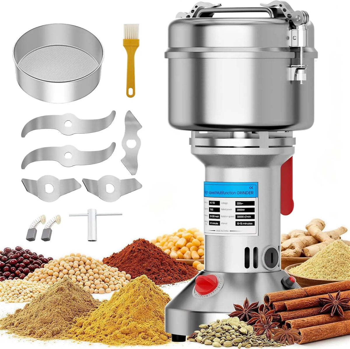 Getreidemühle 2000W für Haushalt und Alltag