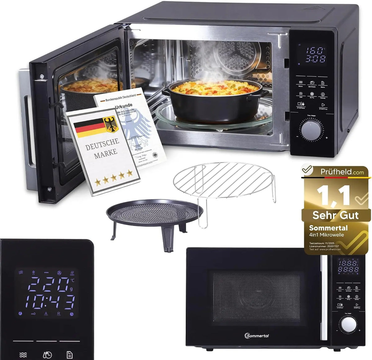 Heißluftfritteuse 2200W 25L 4in1