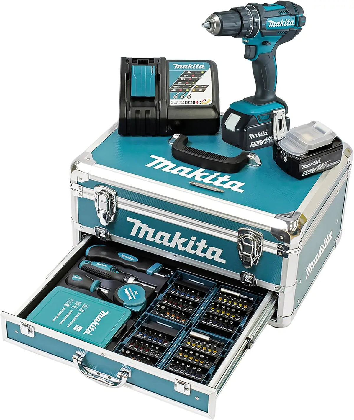 Makita Akku-Bohrschrauber DHP482RFX9 18 V 3,0 Ah