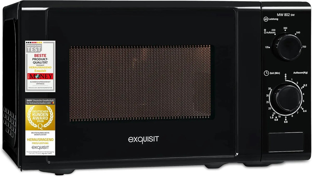 Mikrowelle 700 W 20 L Schwarz für Haushalt und Alltag