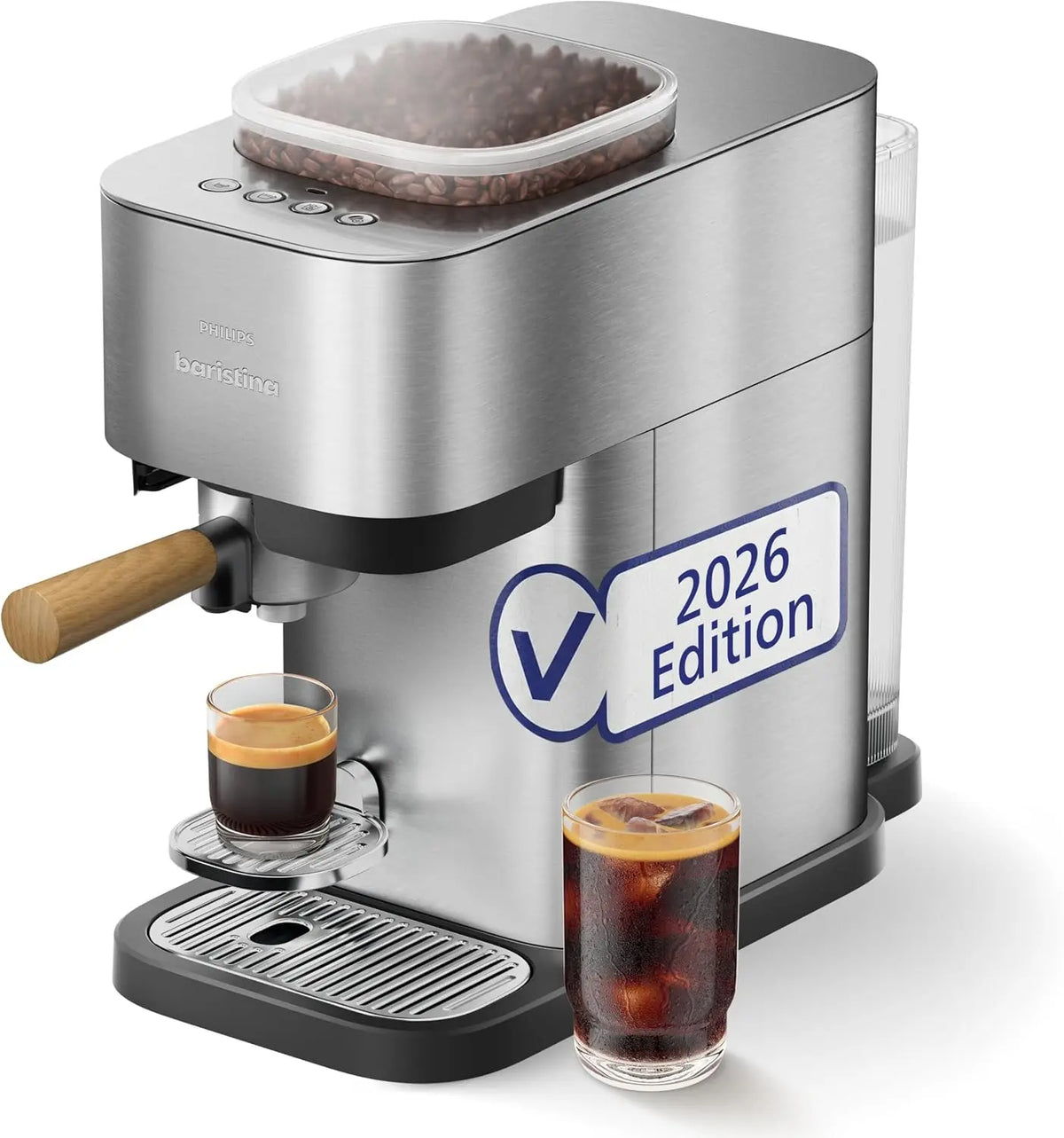 Philips Kaffeemaschine mit Edelstahl Silber