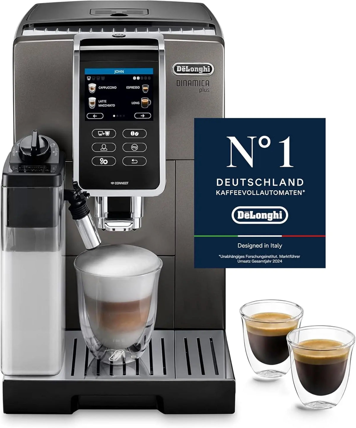 Kaffeemaschine mit Display Schwarz