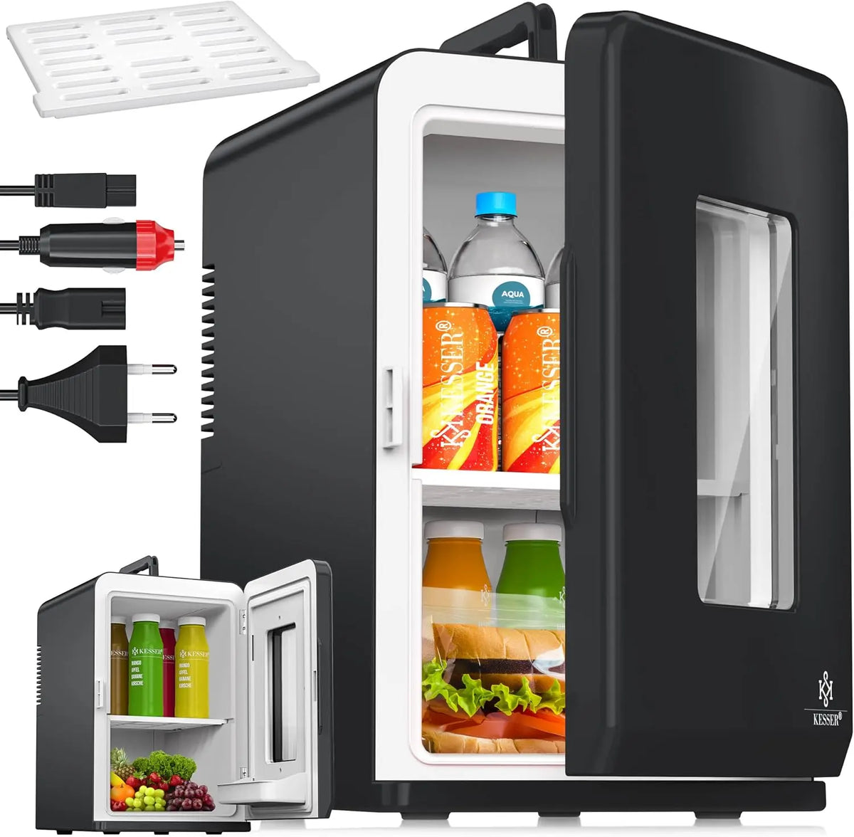 Kühlschrank 240 V 15 Liter 2in1 Schwarz