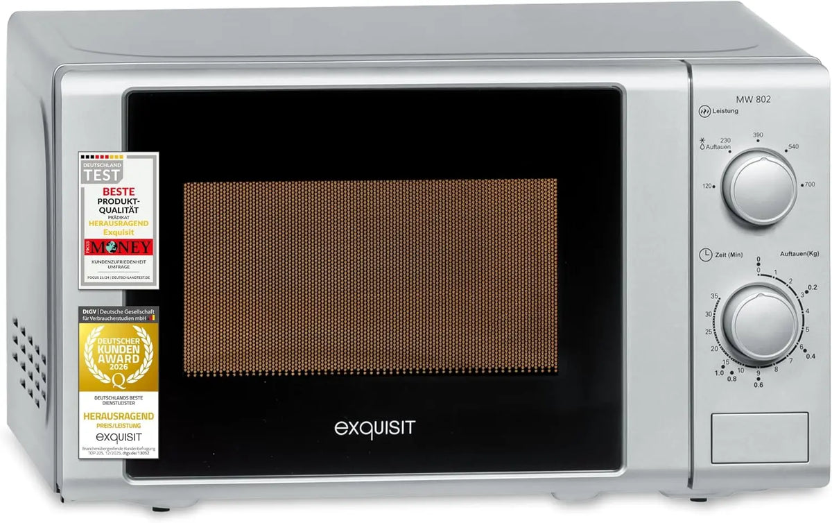 Mikrowelle 700 W 20 L Silber für Haushalt und Alltag