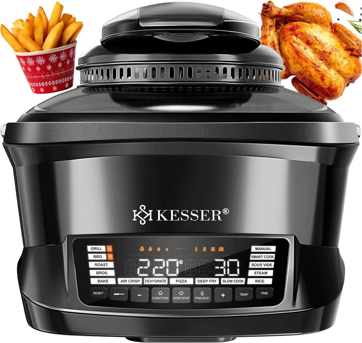 Heißluftfritteuse 8L für Haushalt und Alltag