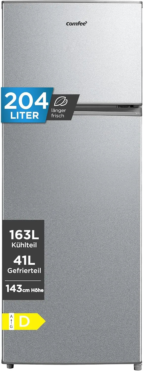 COMFEE Kühlschrank 204L 39dB 143 cm