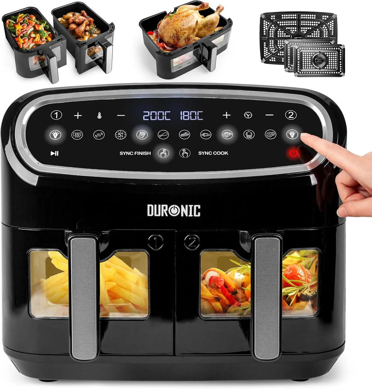Heißluftfritteuse AF34 10L für Haushalt und Alltag
