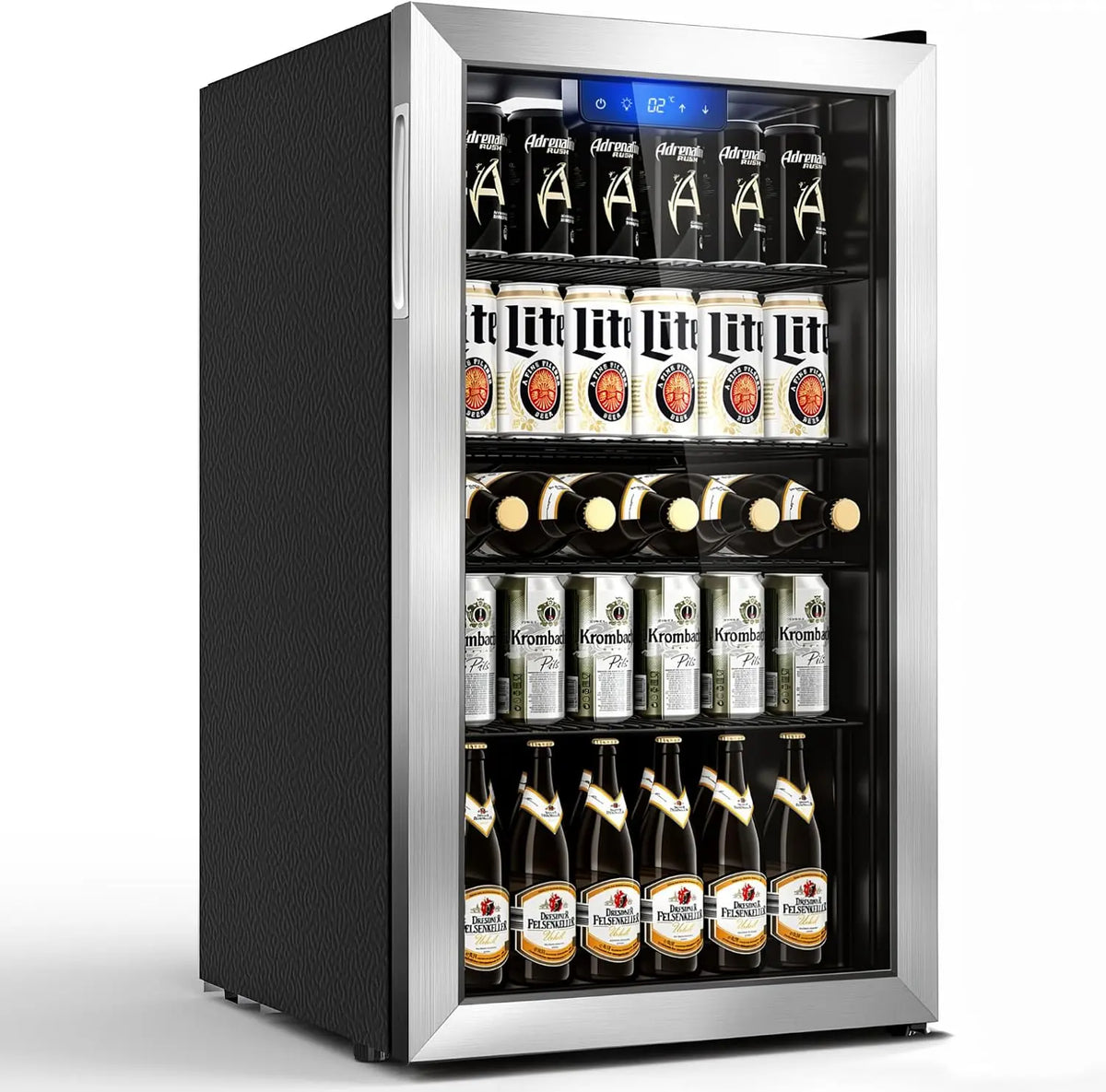 Kühlschrank 86L mit Edelstahl Silber