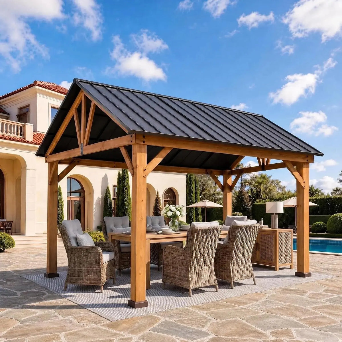 SUNJOY Pavillon 36 m mit wasserfeste Ausführung