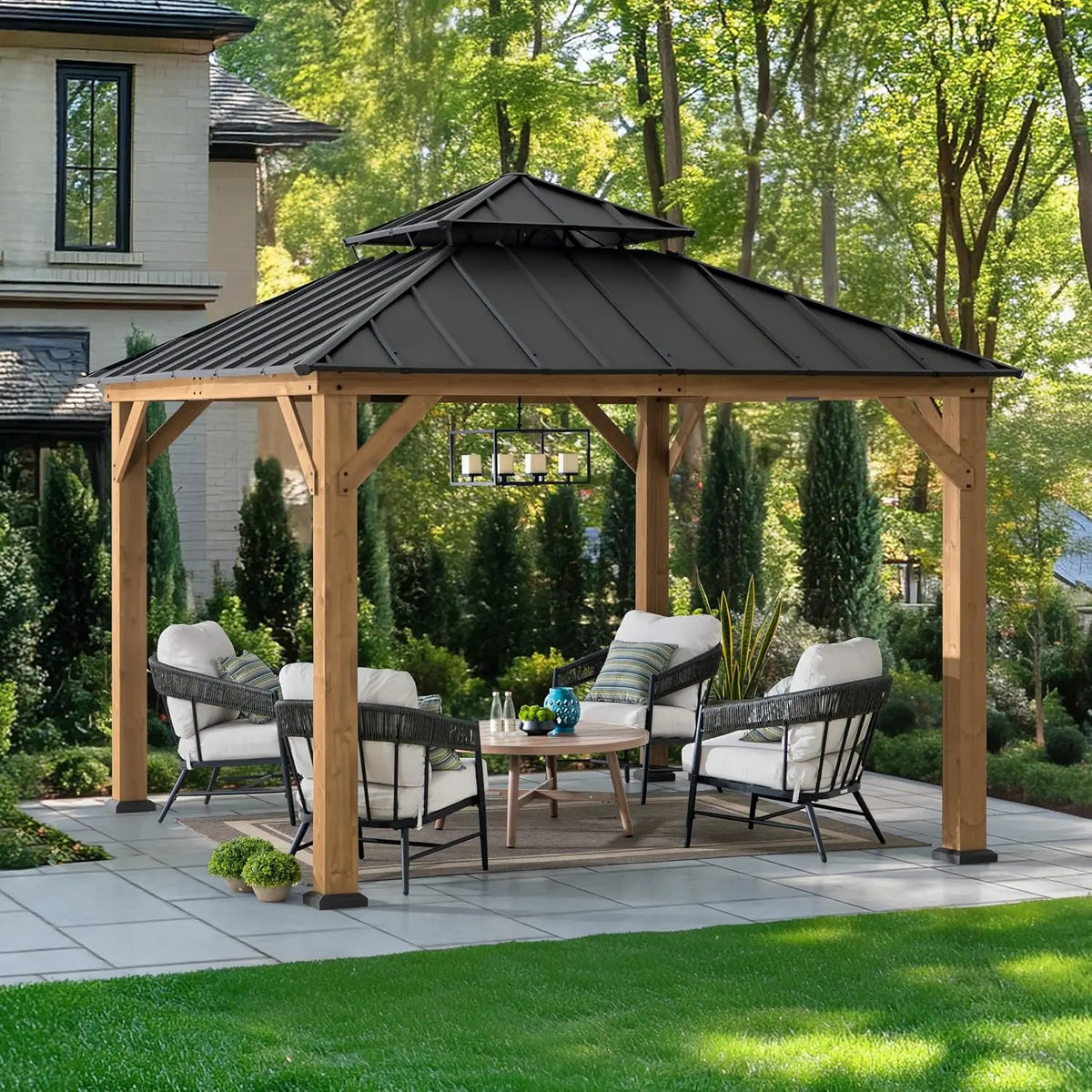 SUNJOY Pavillon 3m für Haushalt und Alltag